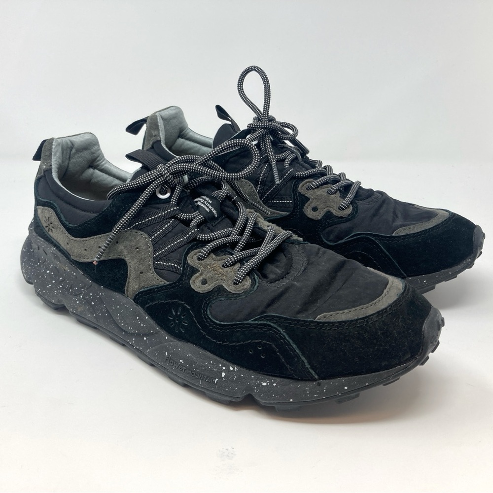 Flower Mountain Men’s Yamano 3 Black Suede & Technical Fabric Trainers